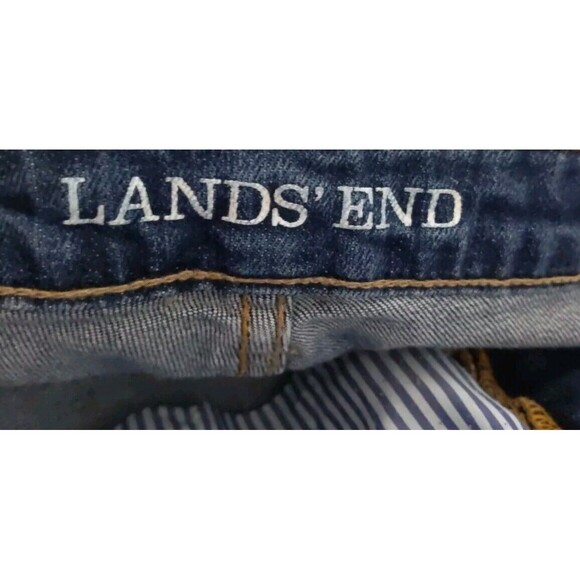 Lands' End Mid Rise Slim Jean Blue Women's 18 41x30 Denim Stretch Medium Wash - Picture 7 of 11